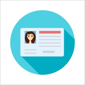 Car driver license woman